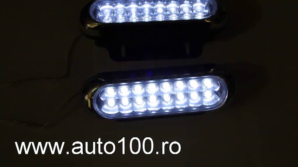 Set proiectoare tip DRL cu leduri drl-cd593 - auto100ro