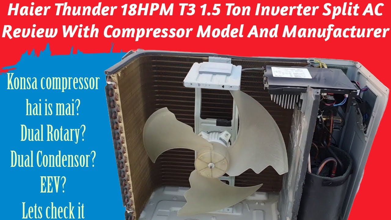 Haier Thunder HPM T3 1.5 Ton Inverter Split AC Review | Compressor Detail, Model And Manufacturer |