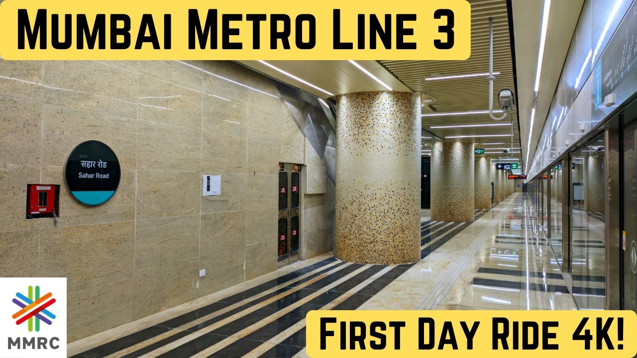 Mumbai Metro Line 3 | BKC to Aarey JVLR | Aqua Line | 4K |
