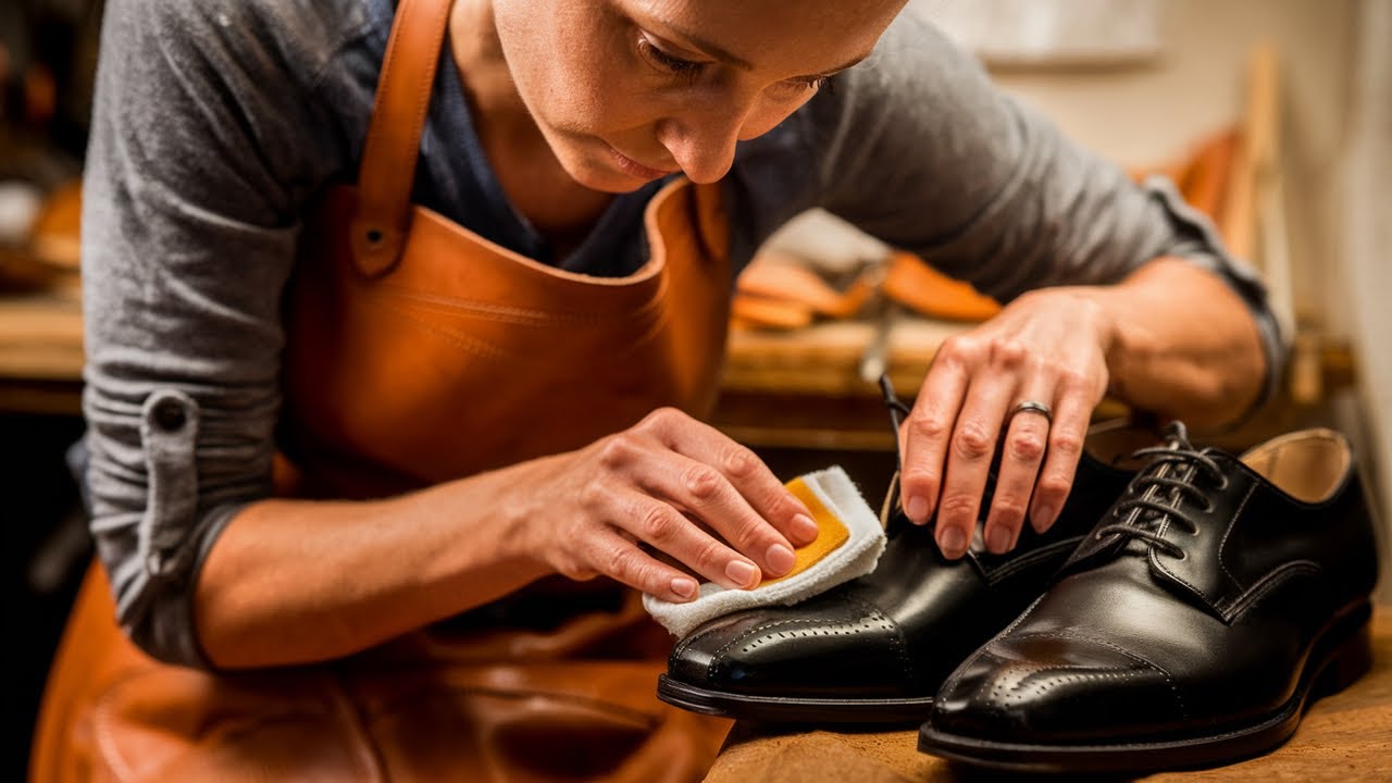 Shoe shine Asmrsleep #asmr Polishing KINGS handcrafted shoes. saphir