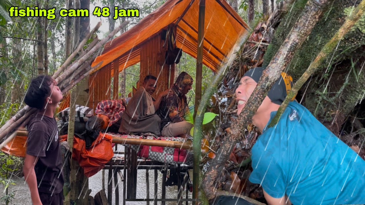 camping and fishing 2 hari 2 malam dihutan diterjang badai dan hujan tanpa henti demi lele akar
