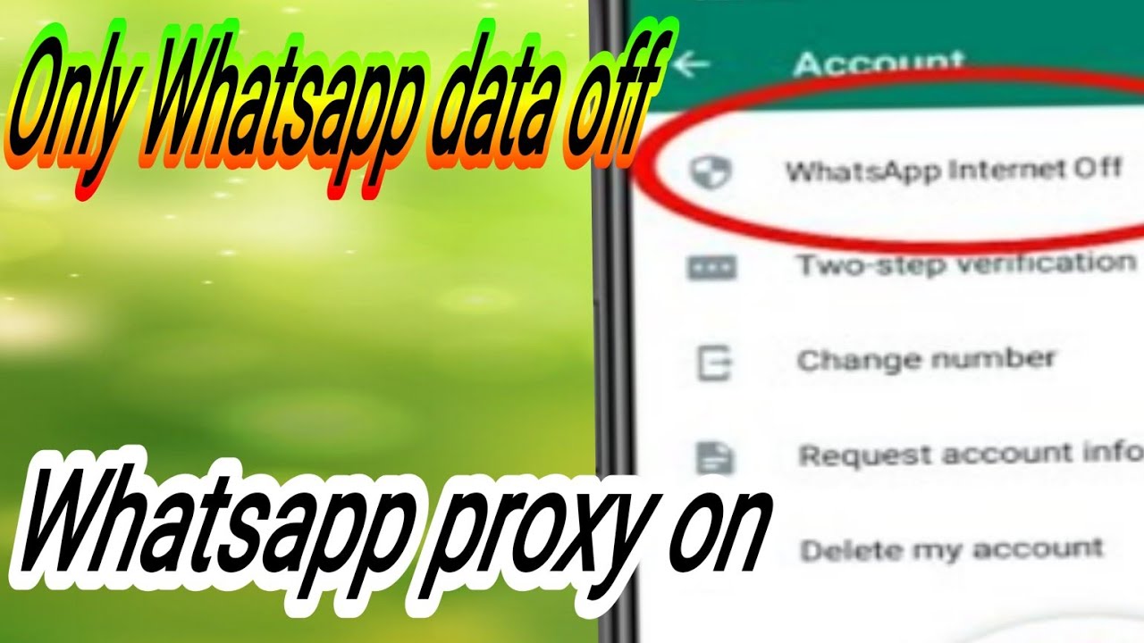 Whatsapp proxy on | Only Whatsapp data off #tajamal_info 
