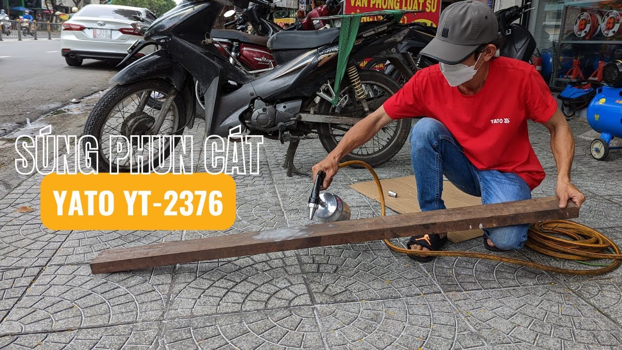 Súng phun cát cầm tay Yato YT-2376 | Air Sandblaster Gun | Súng phun cát khí nén