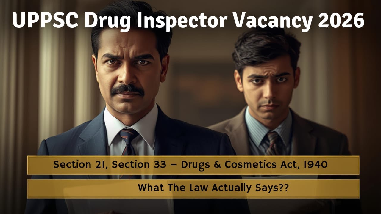 NEW LEGAL FINDINGS in UPPSC DRUG INSPECTOR VACANCY 2026 - No One Told You This