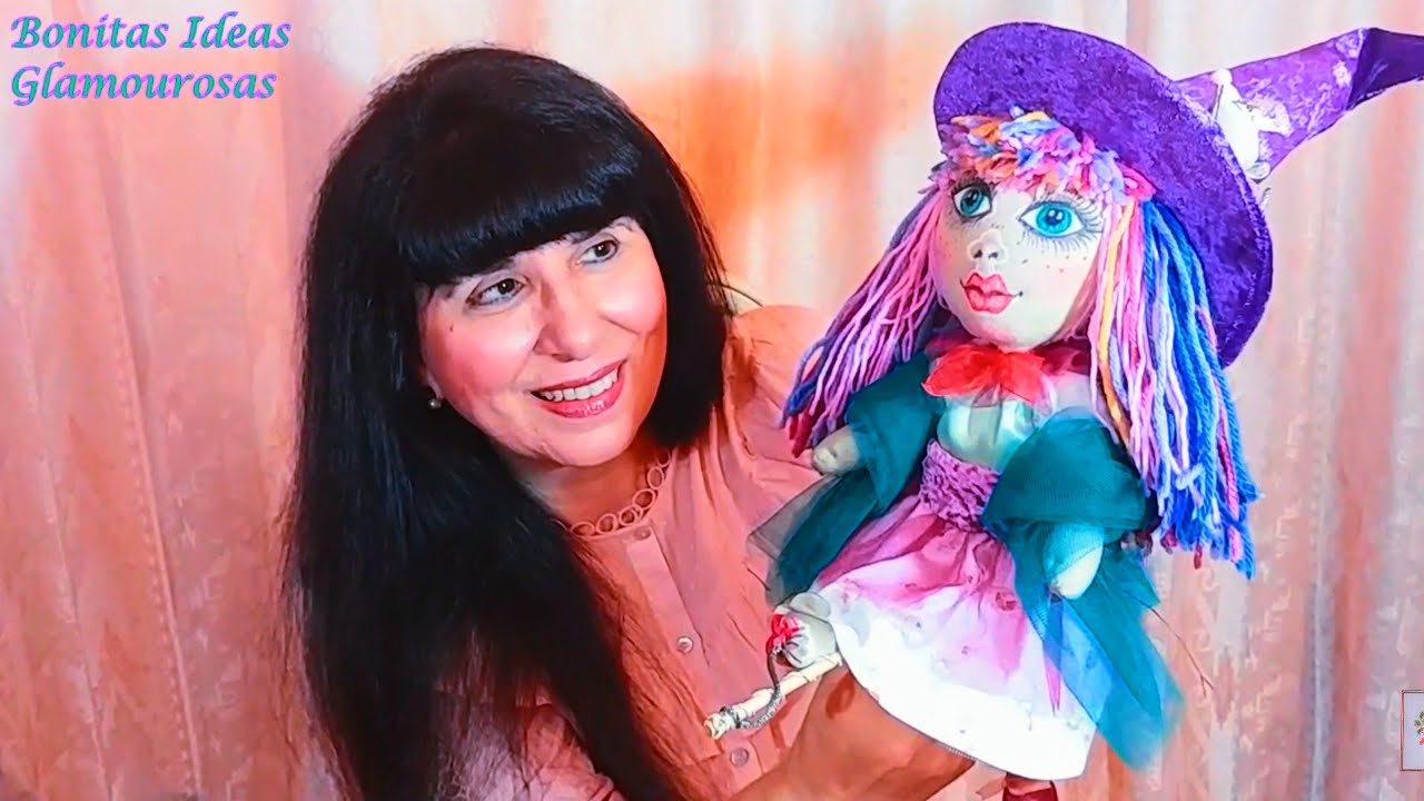 🧙CÓMO HACER  VESTIDO DE MUÑECA BRUJITA DE TELA. DISEÑO Y CREACIÓN DE FRANCES H.👗