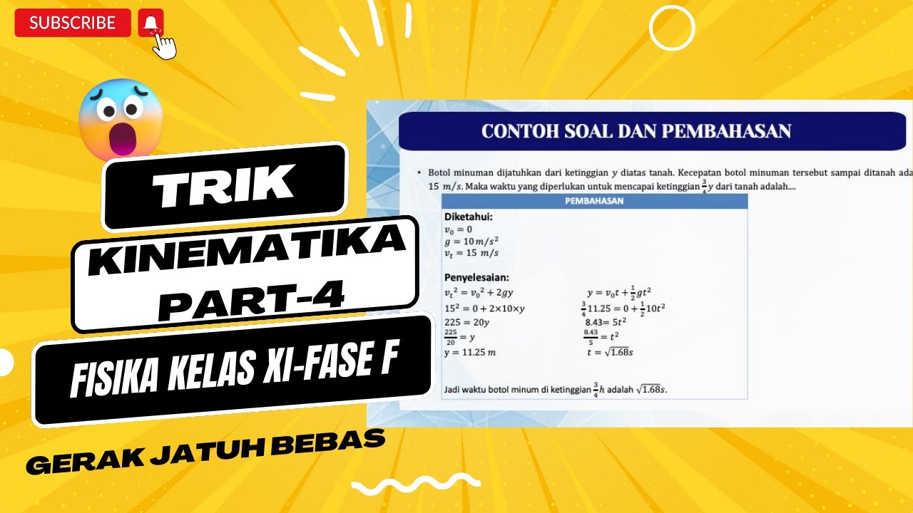 GERAK JATUH BEBAS KELAS XI FISIKA KURIKULUM MERDEKA KINEMATIKA-PART 4