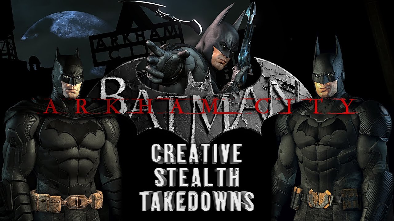 EPIC Takedowns Variations at the steel mill | Batman Arkham City Creative Stealth