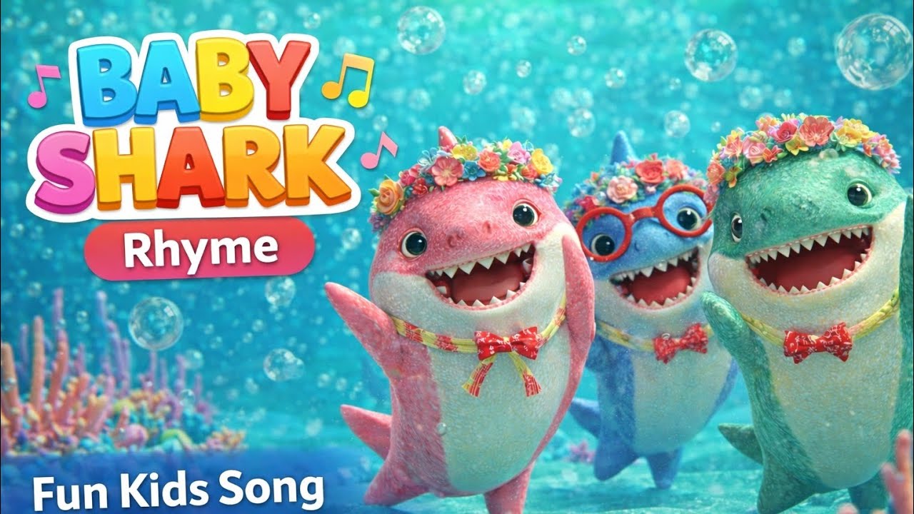 Baby Shark Rhyme for Children | Learn & Dance with Sharks