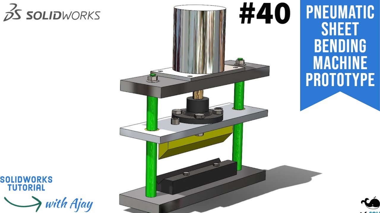 Pneumatic Sheet Bending Machine #40 | Industrial | @DesignWithAjay ​