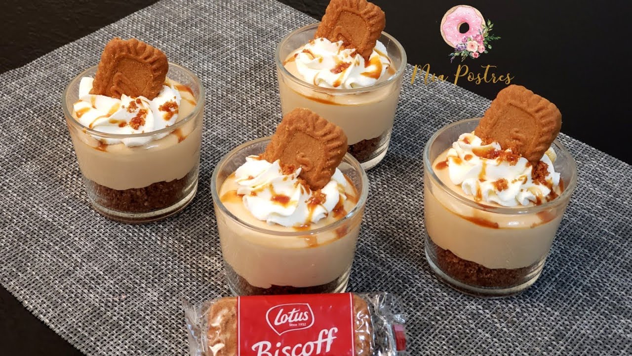 CHEESECAKE DE CAJETA! en VASITOS! Y (galletas LOTUS) sin HORNO! mesa de postres.