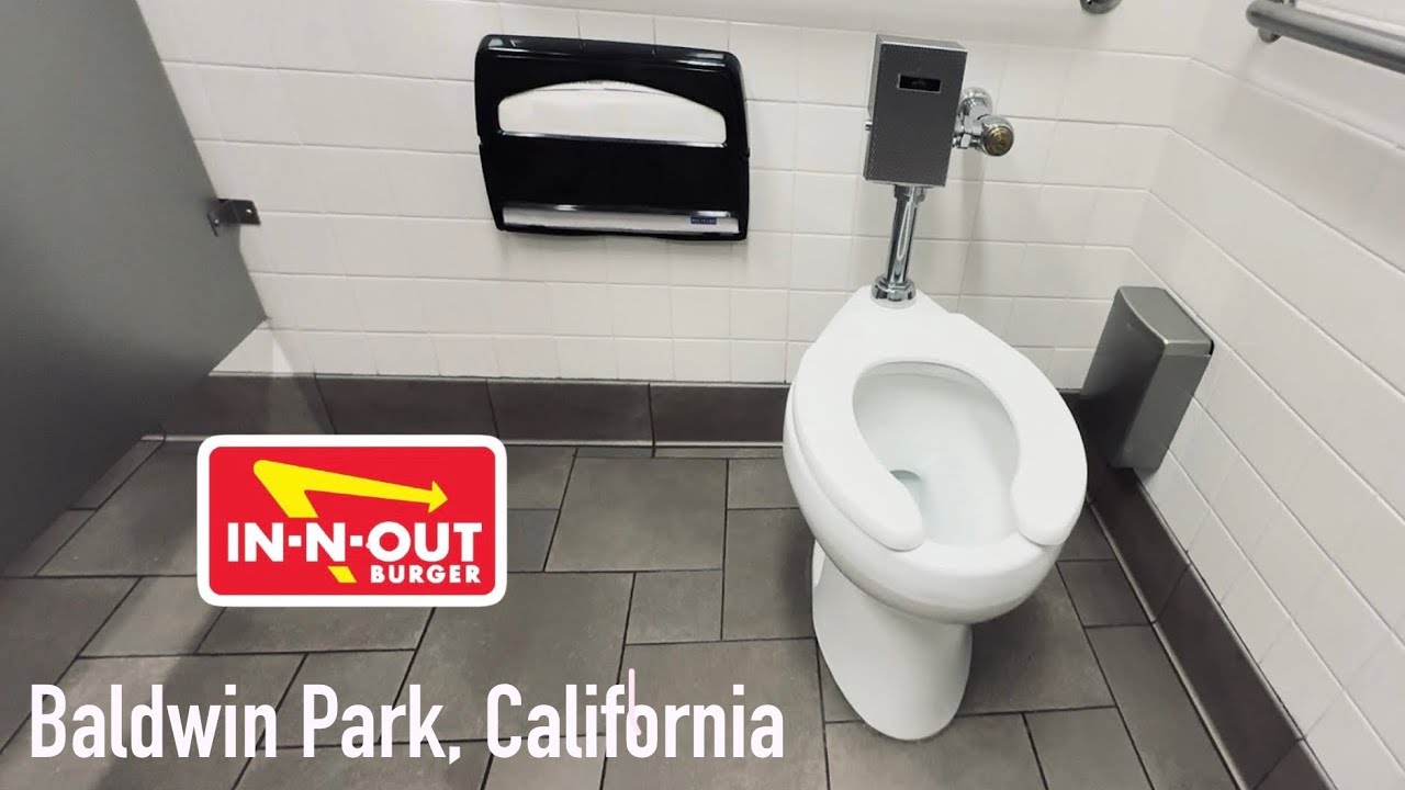 Women’s & Men’s Restroom | Kohler Urinal & Toilet Flush | In-N-Out Burger, Baldwin Park, California 