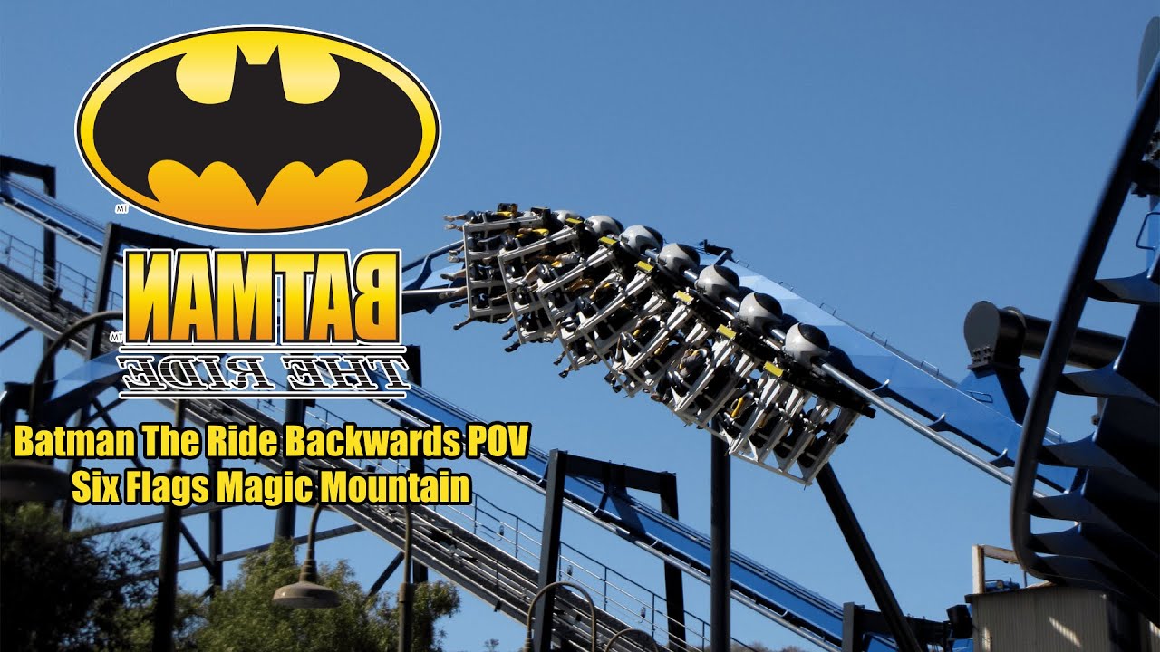 Batman The Ride Backwards On-Ride POV