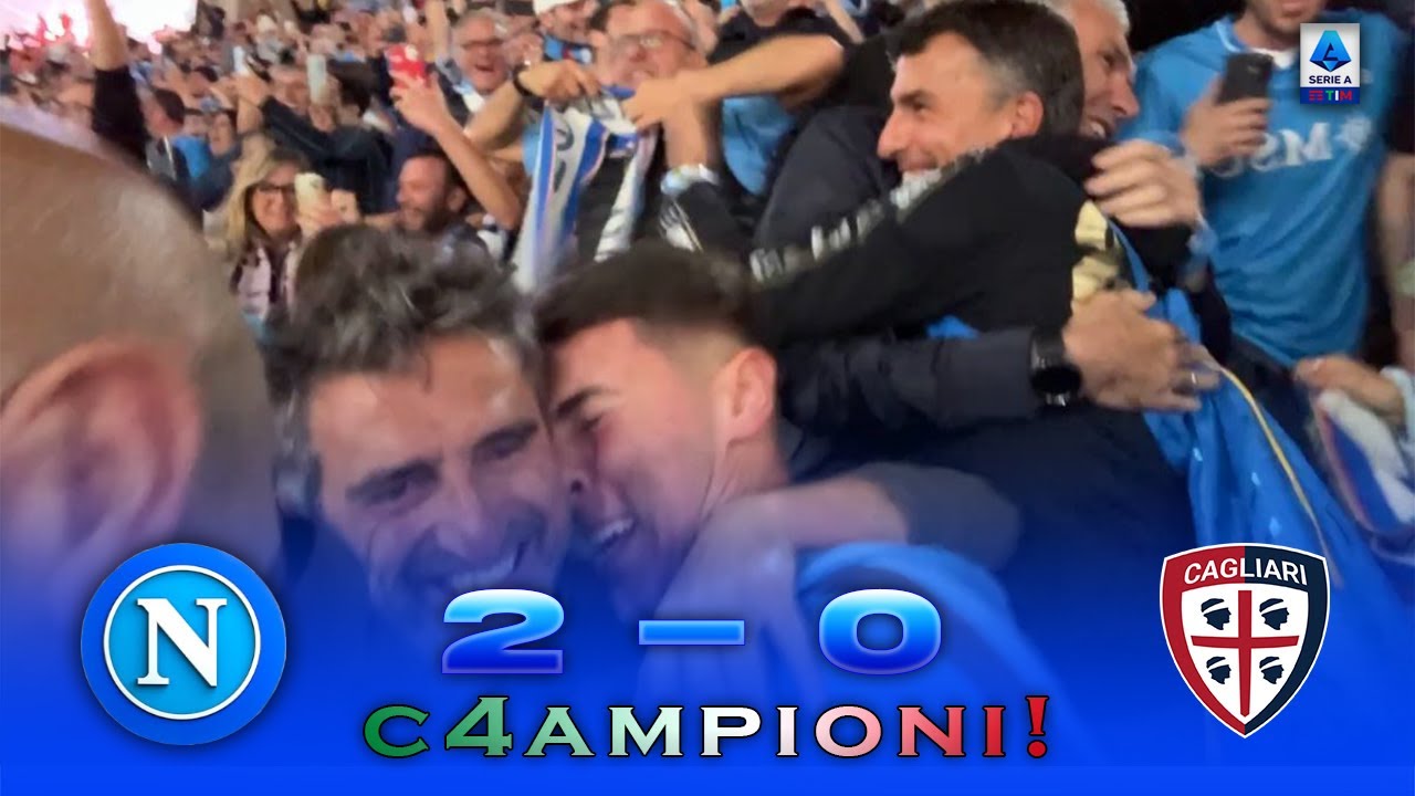 C4MPIONI!! NAPOLI 2-0 CAGLIARI LIVE REACTION AL MARADONA