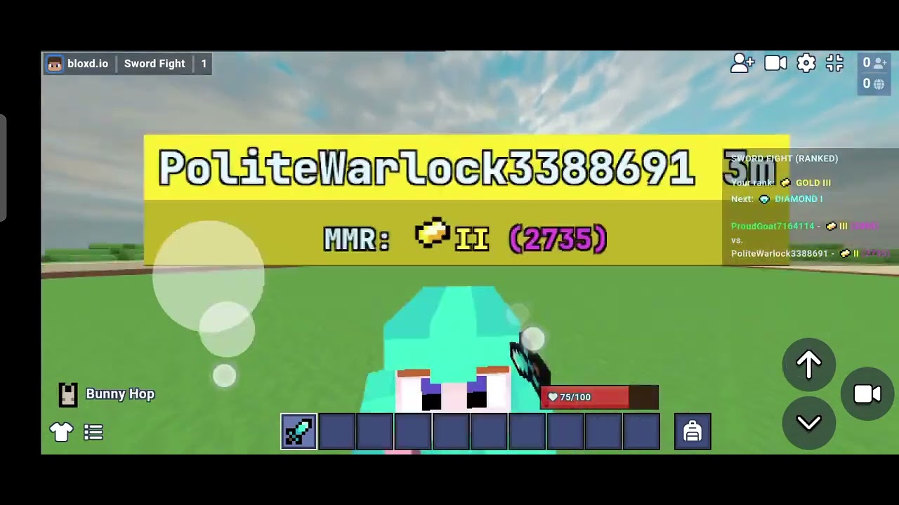 Glitch in blox.io(opponent rage quit) 👍😭😭