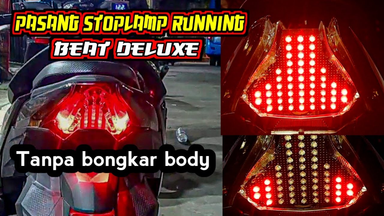 PASANG STOPLAMP RUNNING 8 MODE DI BEAT DELUXE