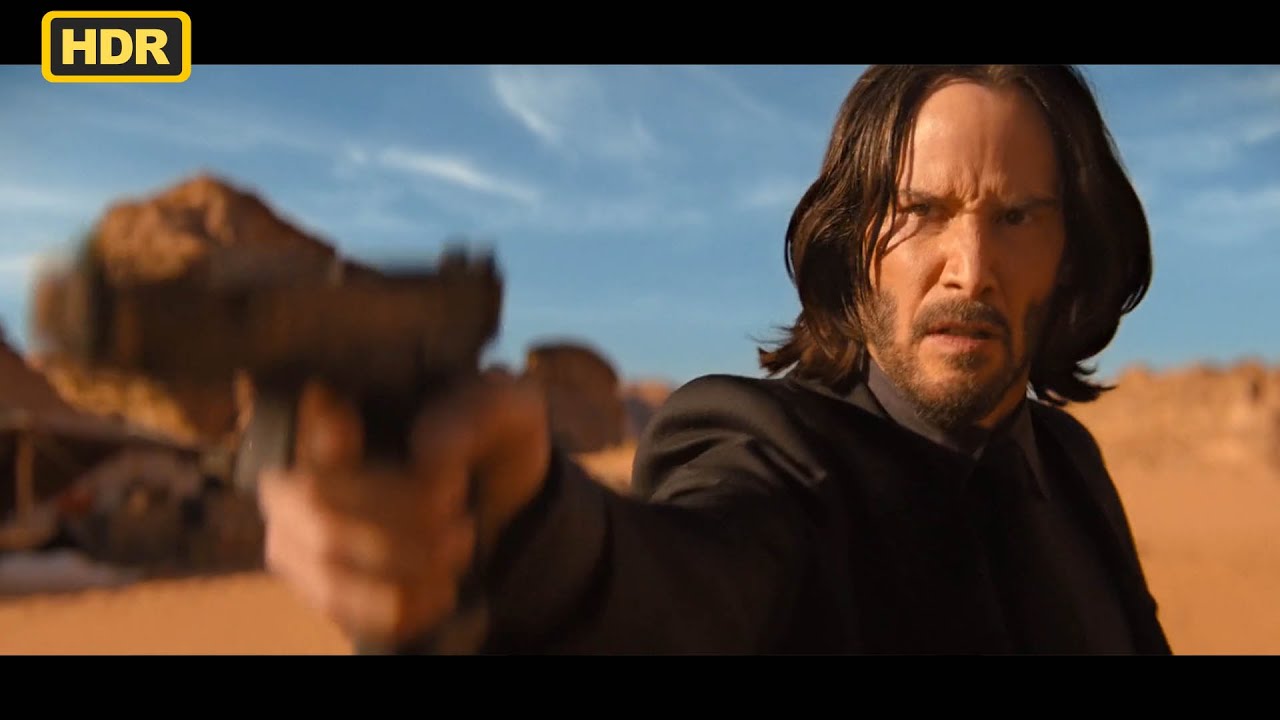 Desert Fight Chase Scene John Wick: Chapter 4 (2023) - John Kills High Table Elder Opening Scene HDR