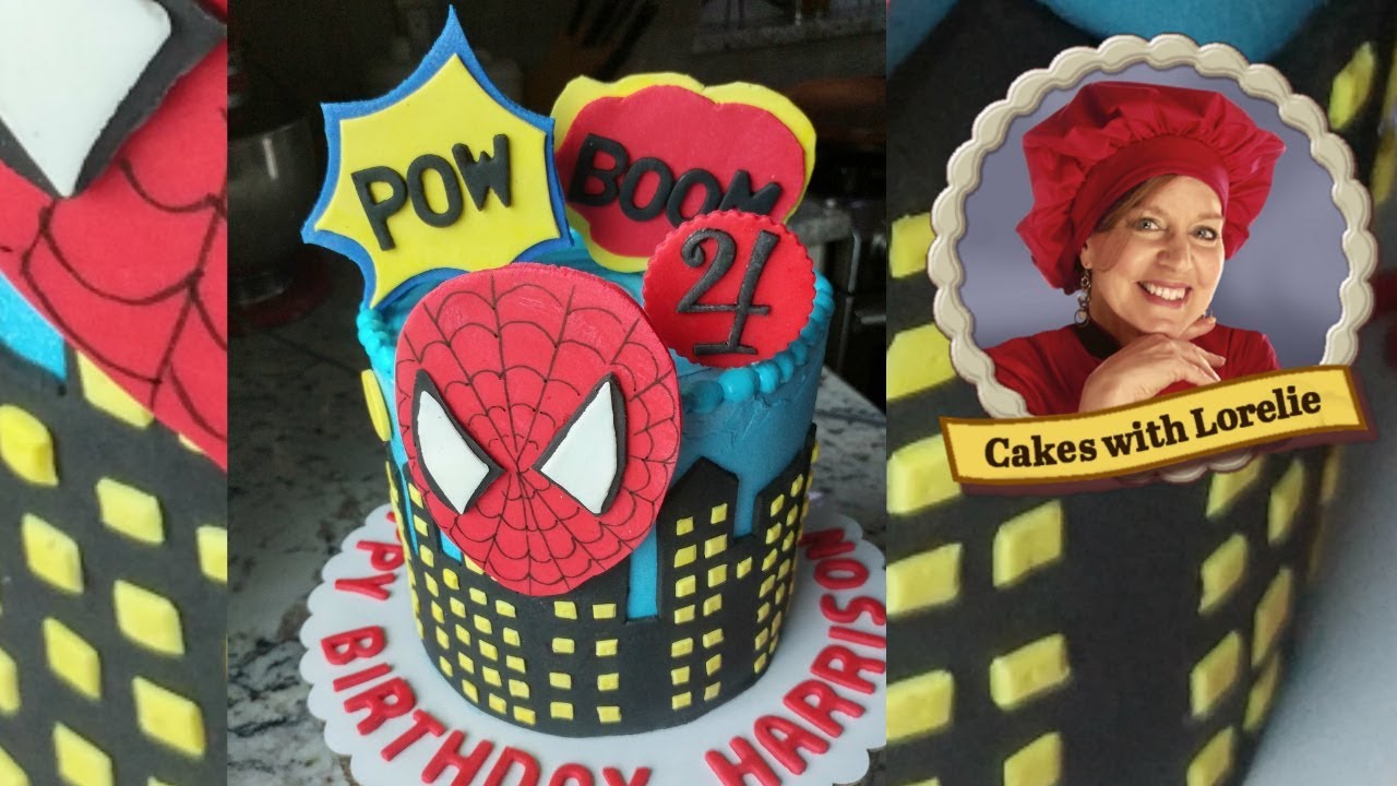 How to Make a Spiderman Birthday Cake-Pow Boom Easy