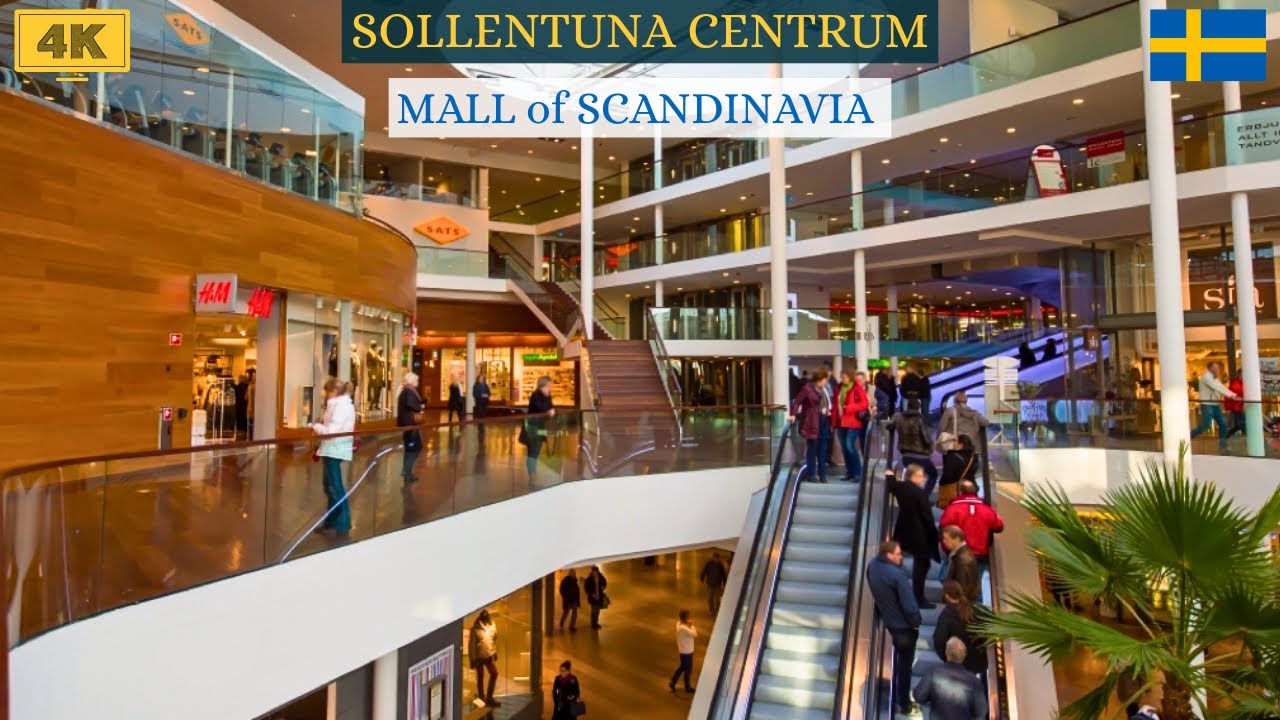 Inside SOLLENTUNA Centrum STOCKHOLM  🛍️ | Sweden Shopping Mall Walk in 4K. 