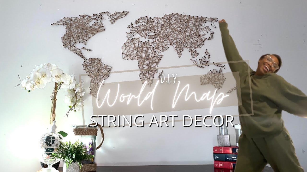 Let’s Get Creative!! | World Map String Art Trend