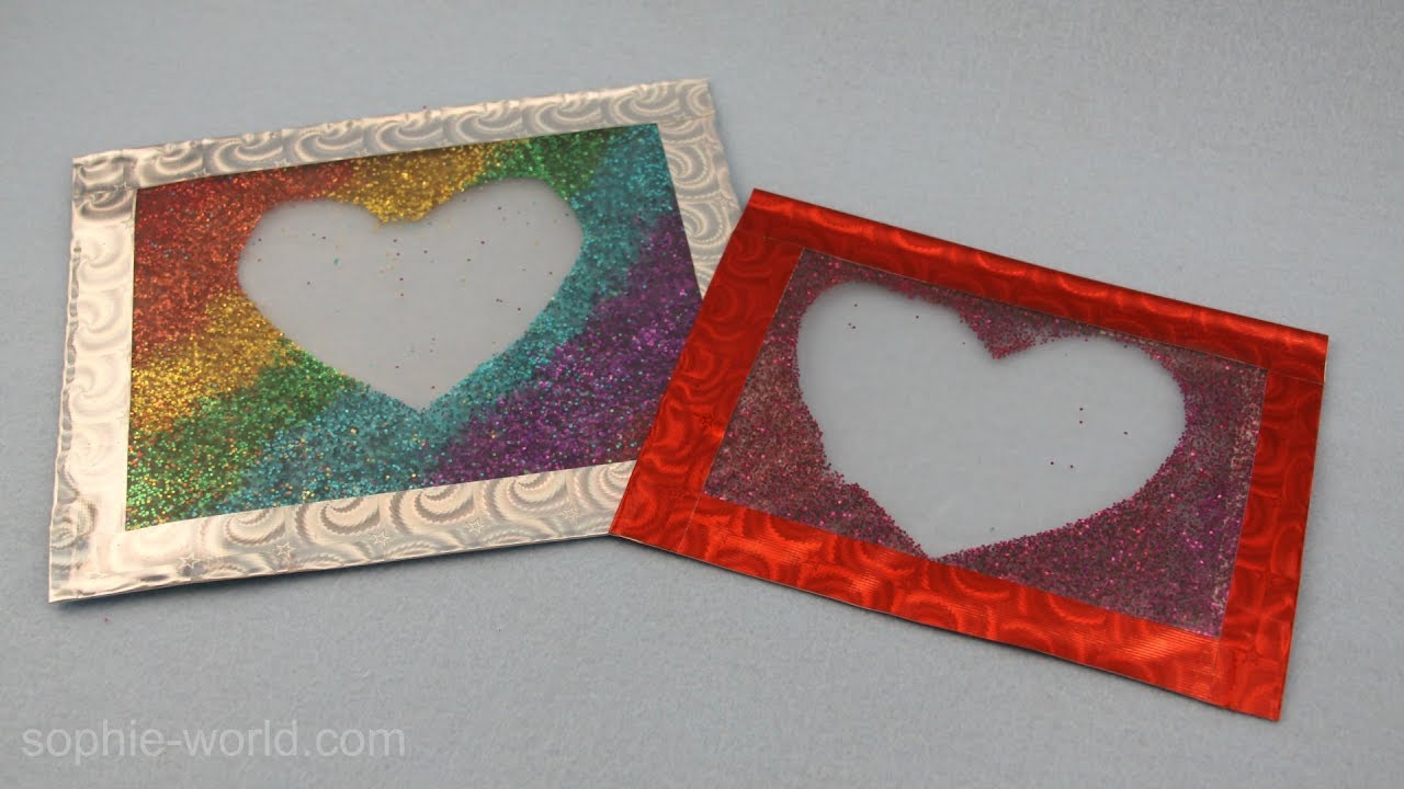 How to Make a Glitter Heart Sun Catcher | Sophie's World