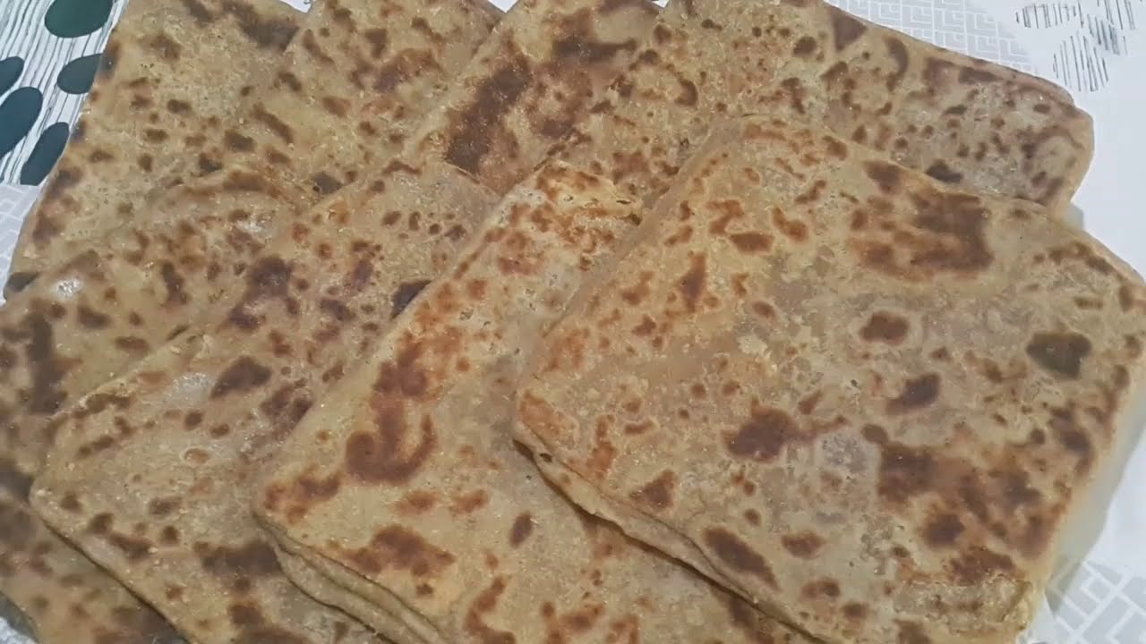مسمن بدقيق الشعير وزيت الزيتون لذيذ وسهل التحضير😋😋
