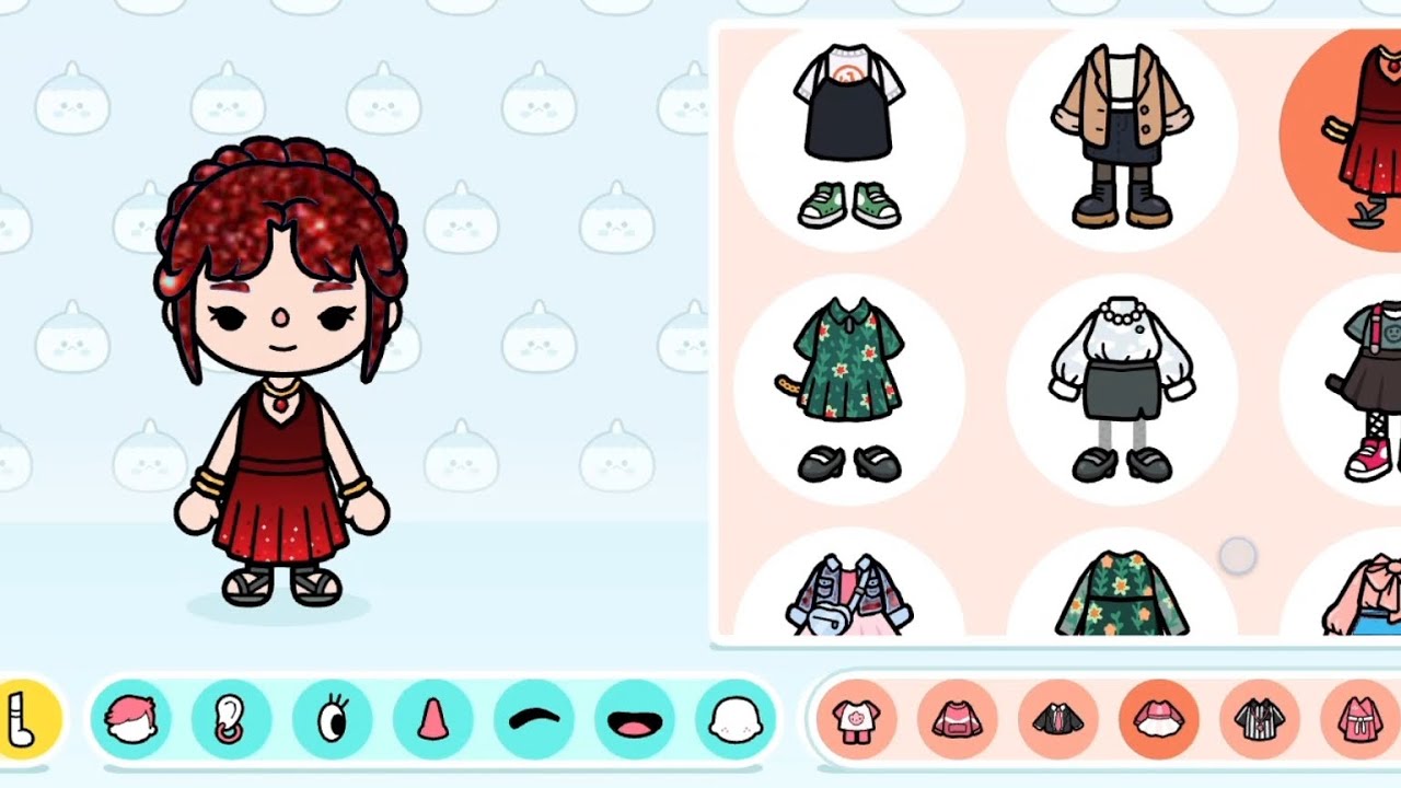 RED FAMILY IDEA IN TOCA BOCA🌹🍒🍓❤️