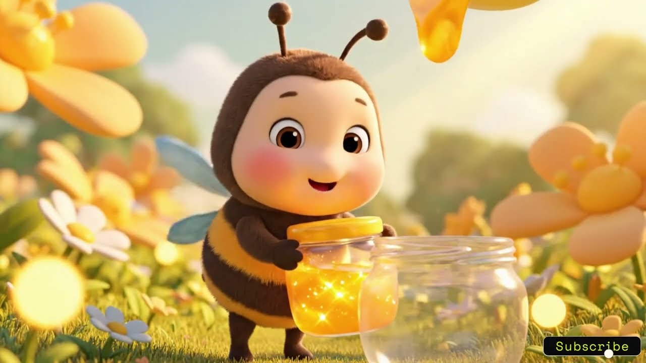 Buzz Buzz Little Bee!🐝|Fun Kids Song & Dance #kidssongs #nurseryrhymes #anime #childrensmusic #viral