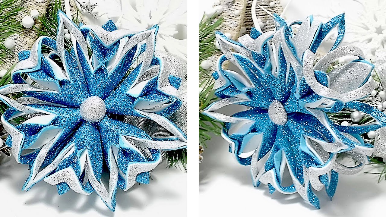 Best Christmas Decorations Ideas | Diy 3D Christmas Tree ornaments  with glitter foam🎄160