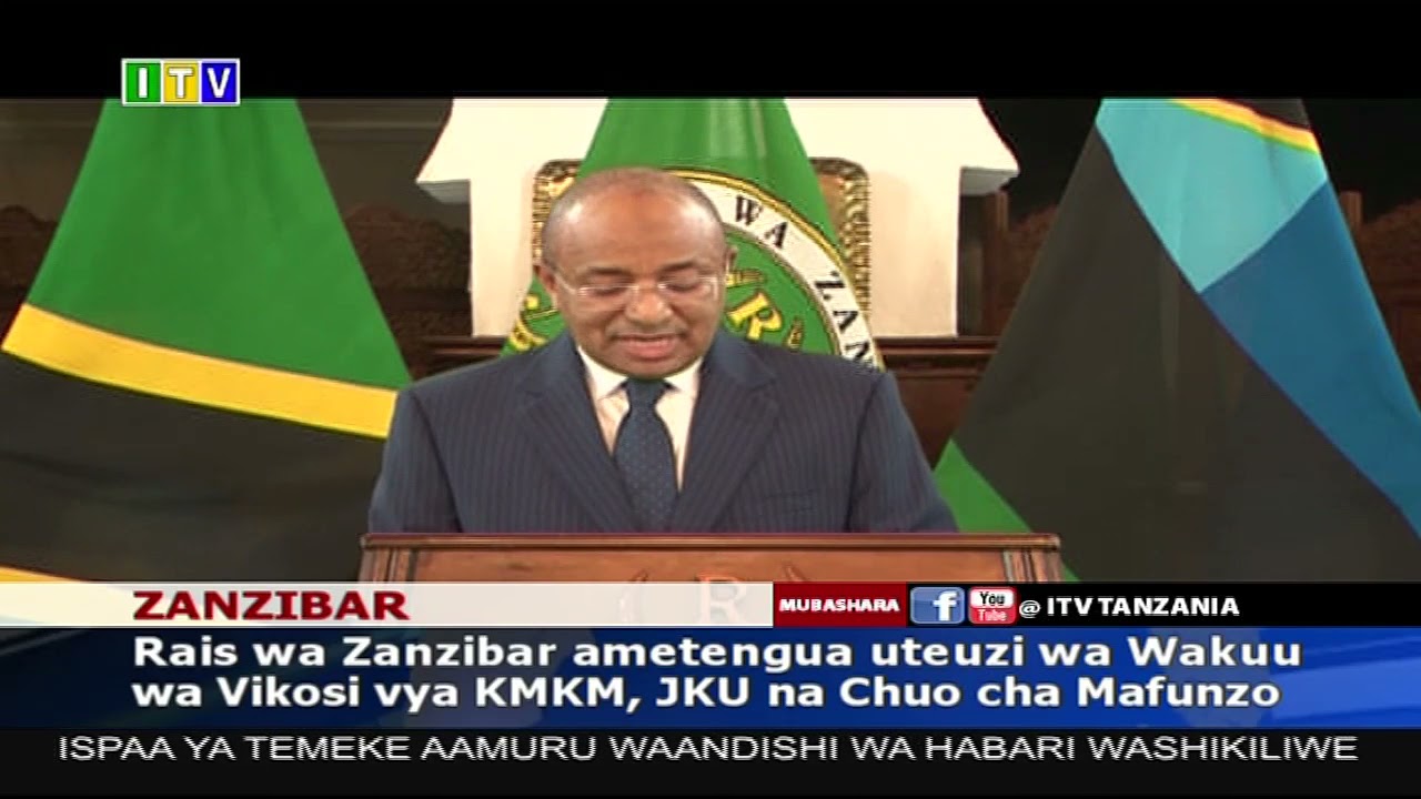 Rais wa Zanzibar ametengua uteuzi wa Wakuu wa Vikosi vya KMKM, JKU na Chuo cha Mafunzo.