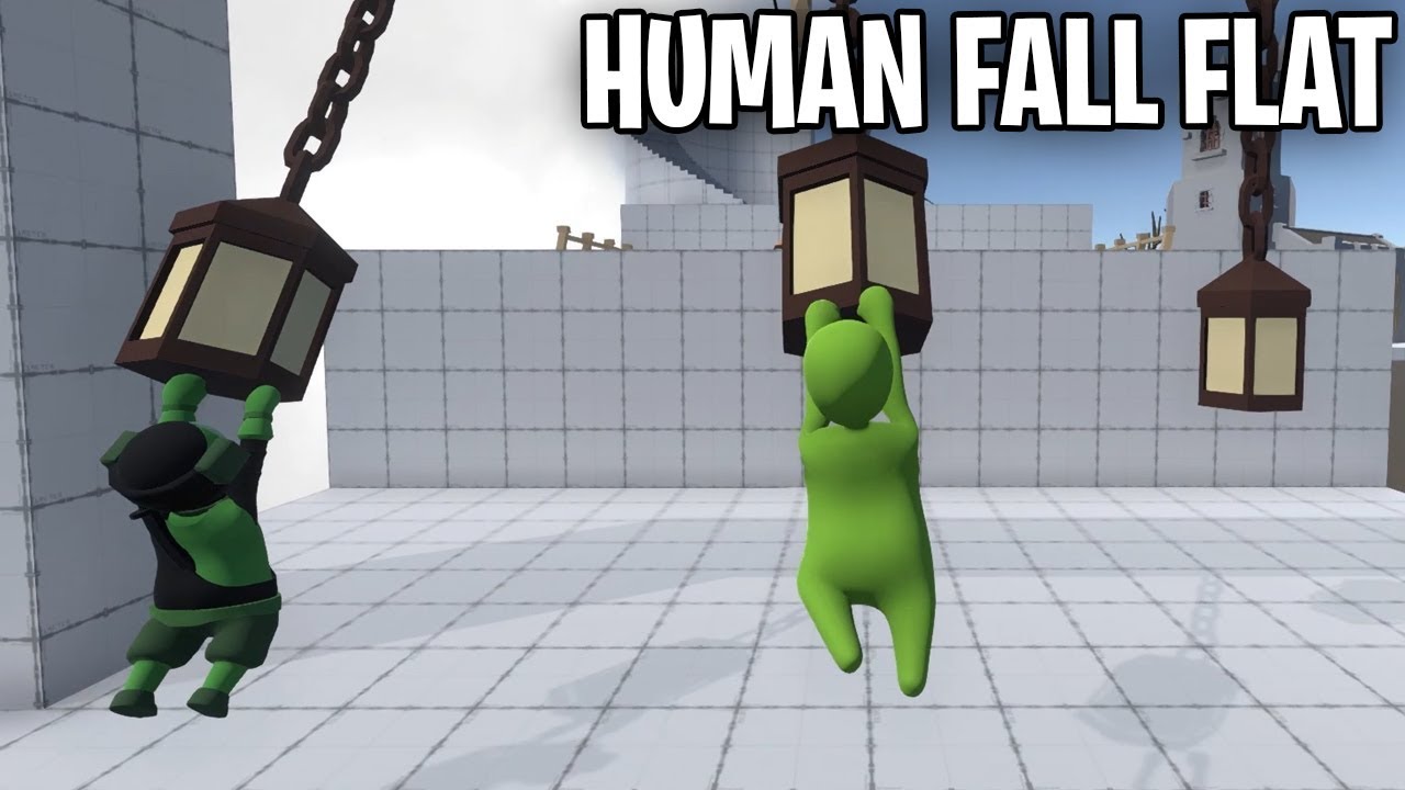 2 GREEN ALIENS DOING INSANE PARKOUR in HUMAN FALL FLAT