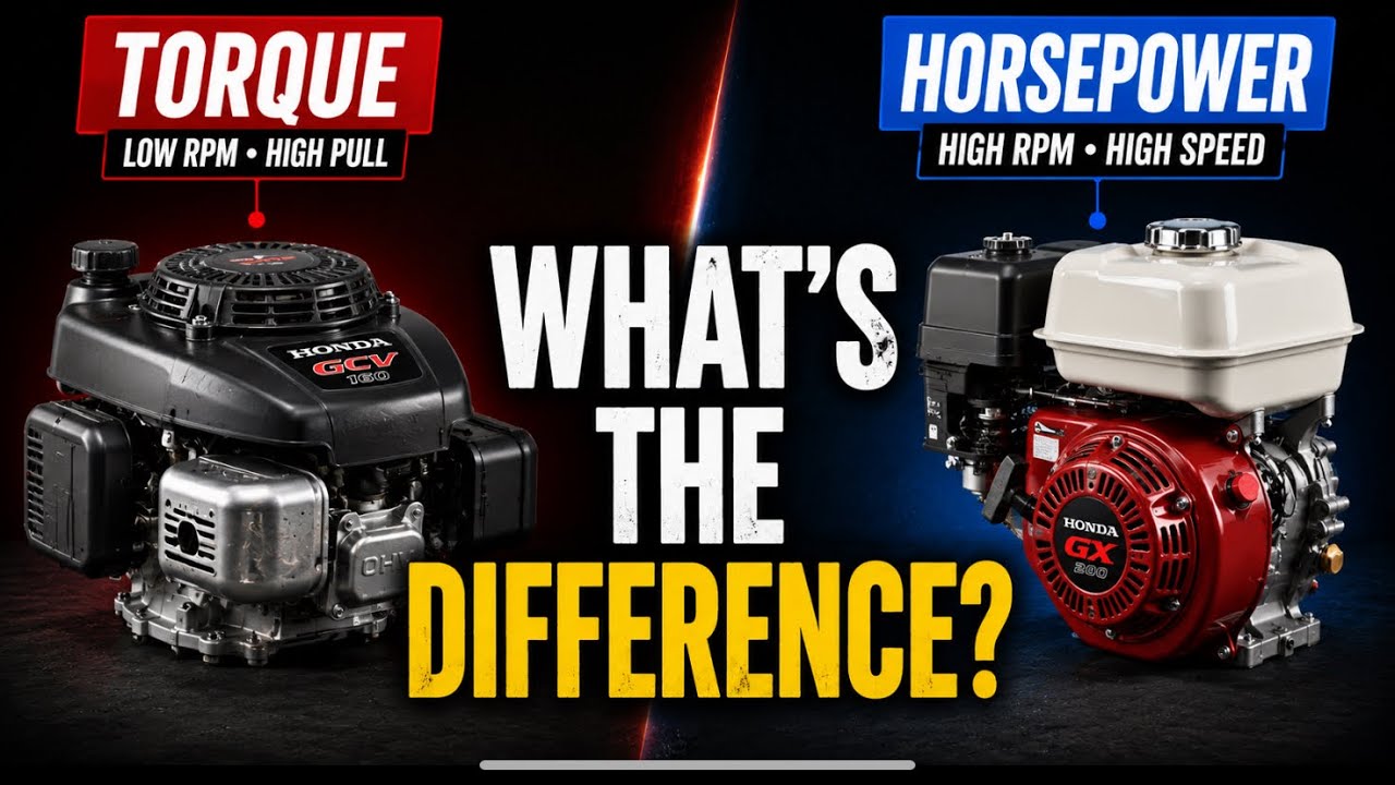 HORSEPOWER  vs TORQUE - Is Torque Horsepower? Simply Explained. (by Craig Kirkman)