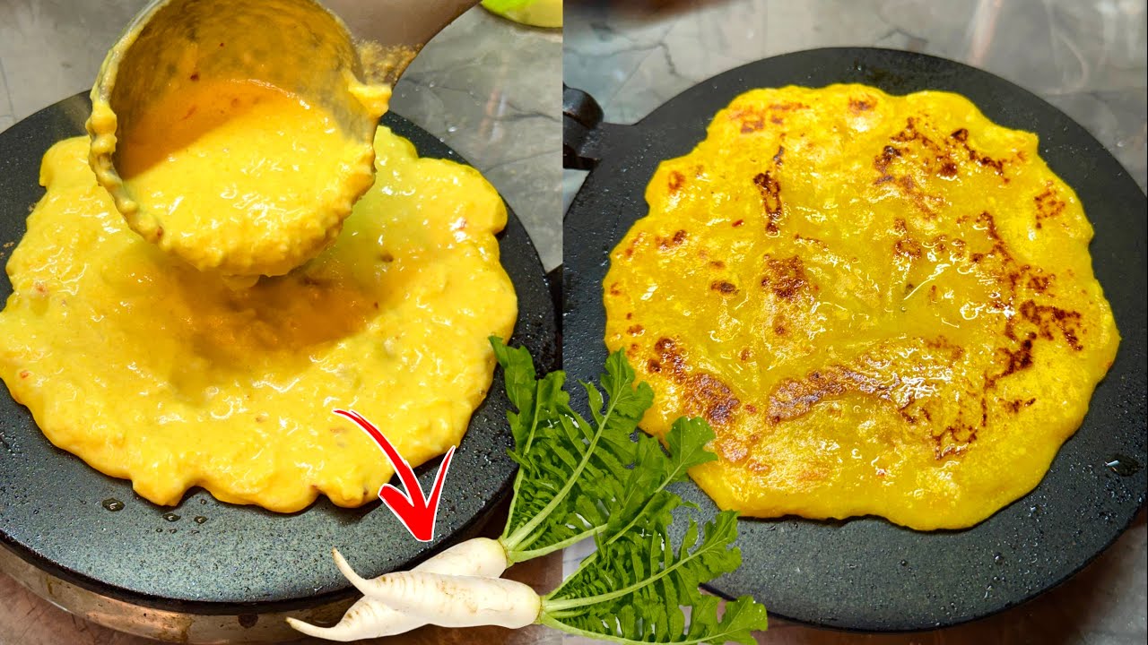 Special Mooli Ke Parathe | ना आटा गुथना ना ही बेलना 5 मिनट   में 25 पराठें 😱