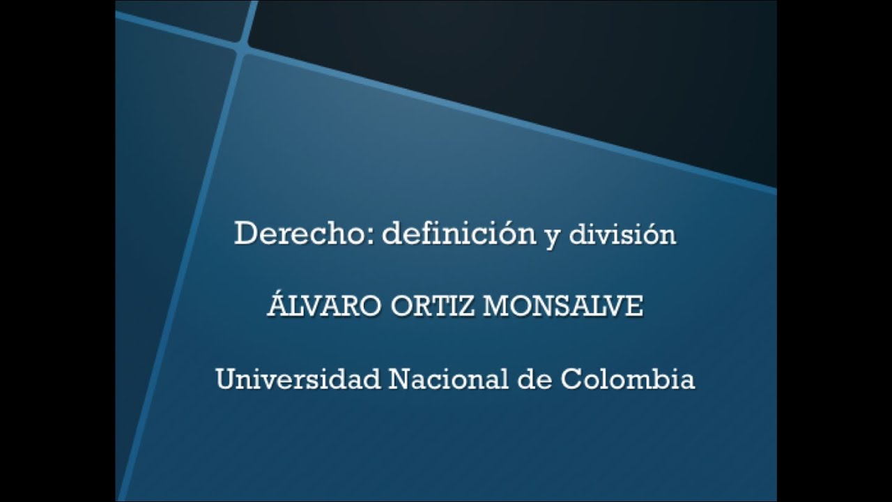 Derecho definición y división