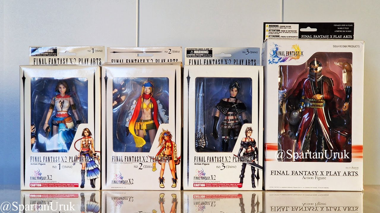 Play Arts Final Fantasy X-2 Figure Collection Review - Yuna, Rikku, Paine & Auron
