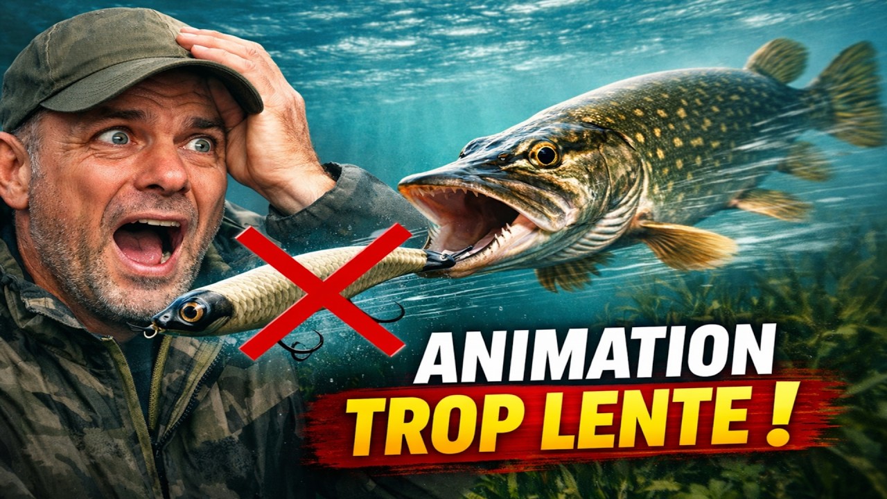 Votre animation LENTE endort le brochet ? L'erreur fatale de 90% des pêcheurs.