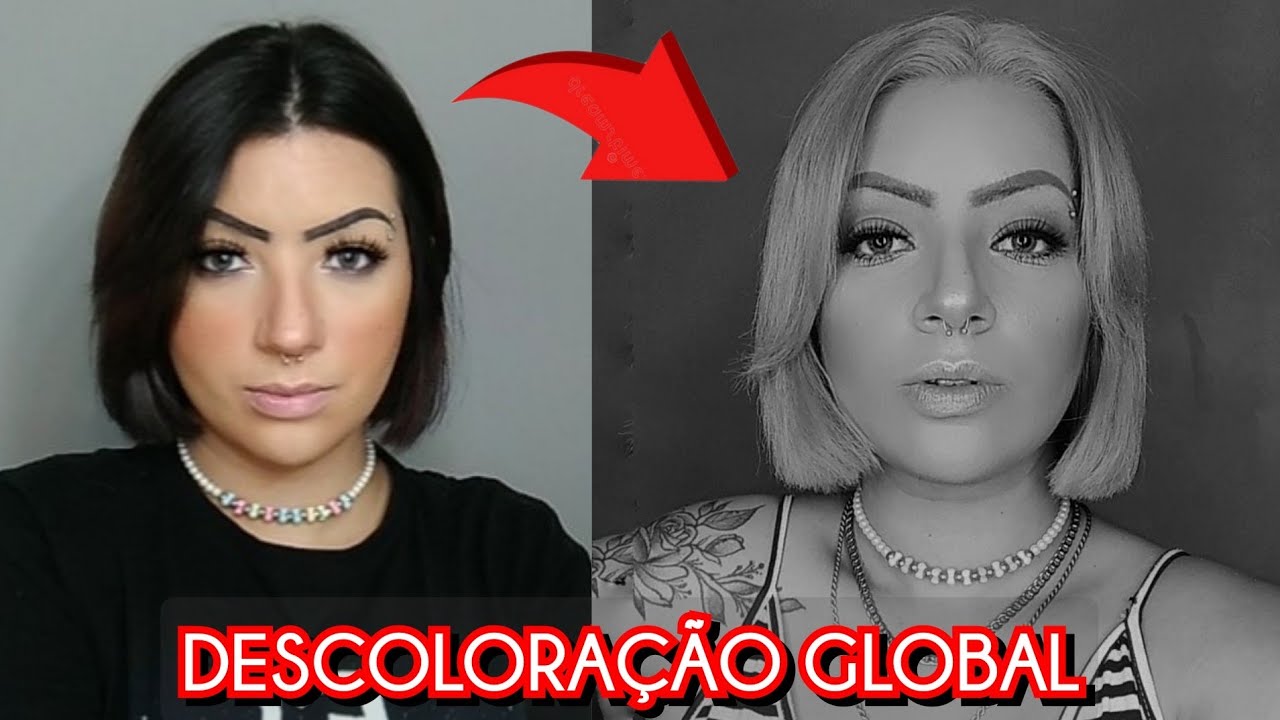 FIZ UMA DESCOLORAÇÃO GLOBAL NO MEU CABELO SUPER CURTO *SOZINHA EM CASA* 😨😳 SERÁ QUE DEU CERTO??
