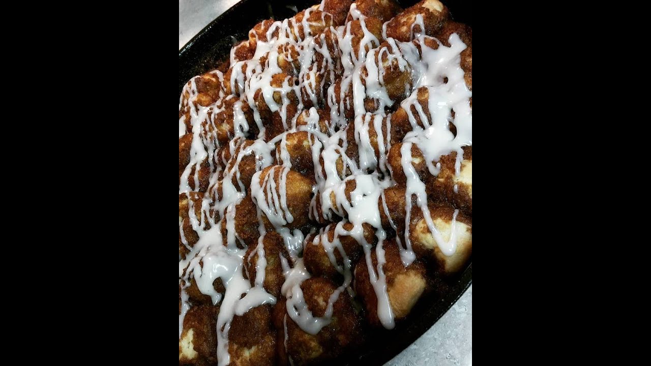 Cinnamon Roll Bites (Cast Iron Skillet & Pizza Dough)~The Kneady Homesteader