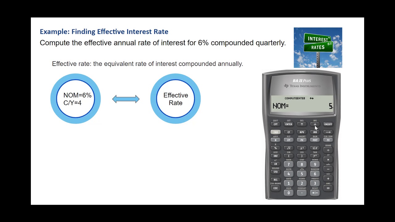 Calculate Effective Interest Rate with BA II Plus Calculator