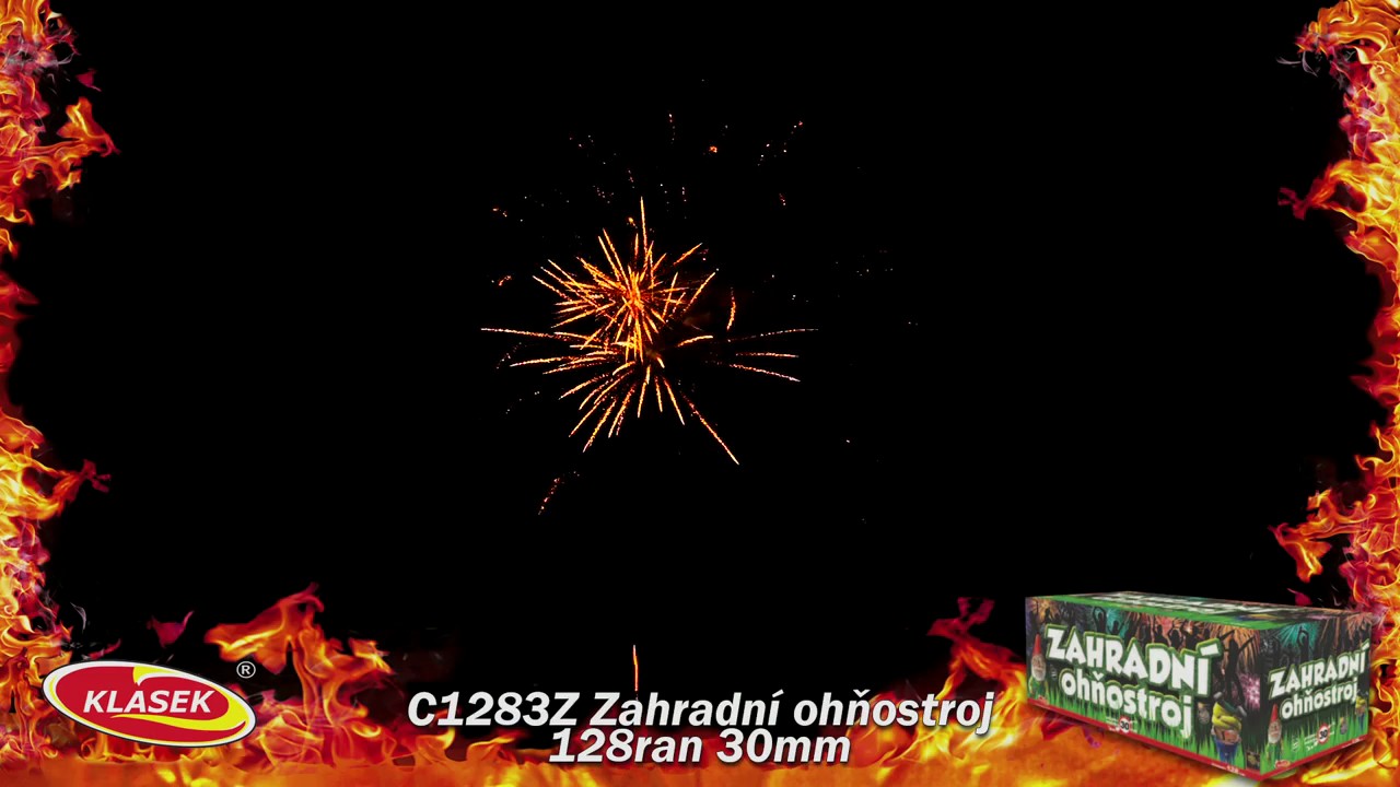Multiefektní kompaktní Zahradní Ohňostroj 128 ran / 30 mm (C1283Z)