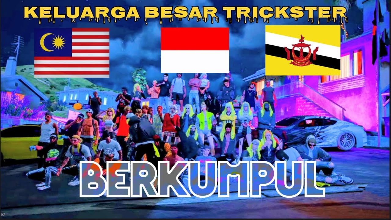 KEDATANGAN KELUARGA BESAR TRICKSTER DARI BRUNEI & MALAYSIA (GTA V ROLEPLAY)