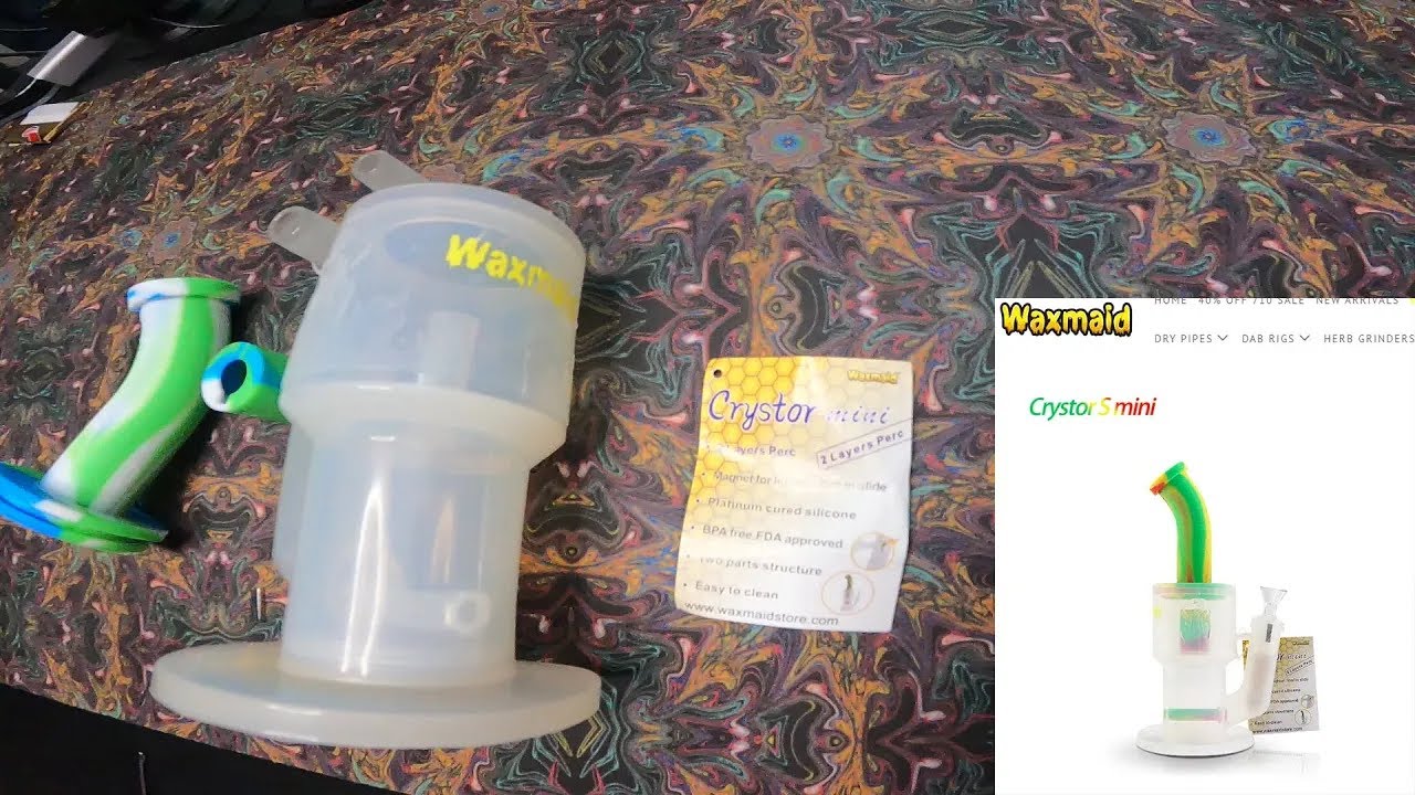 WaxMaid Crystor Mini 2 Perc Silicone Water Piece W  CCV Whip & Puffco Peak Pro Opal Function Test!