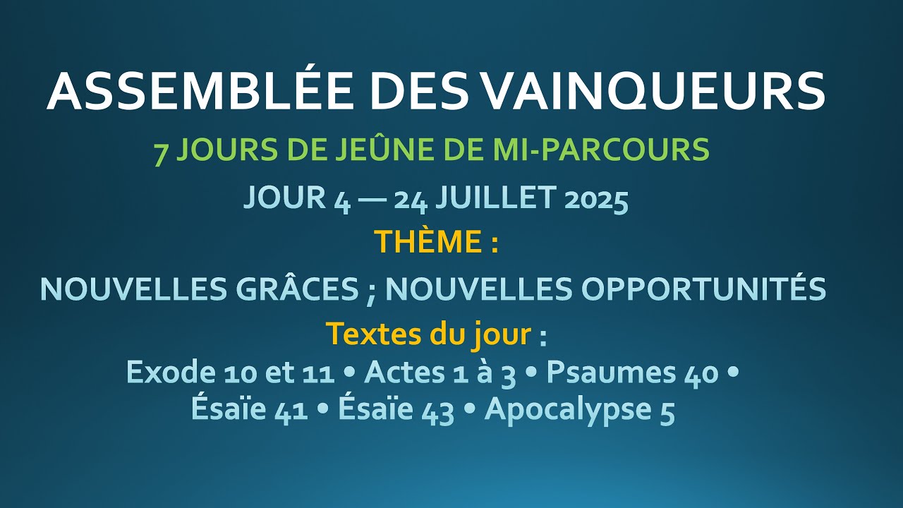 JE&Ucirc;NE DE MI-PARCOURS:NOUVELLES GR&Acirc;CES; NOUVELLES OPPORTUNIT&Eacute;S (matin 4),06H/24/07/2025/Rev  JOSEPH C