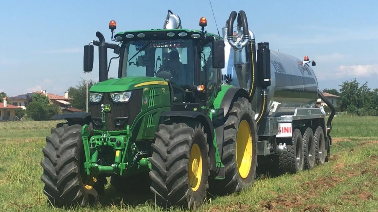 Spreading Liquid Manure | Spargimento Liquami | John Deere 6175R + Visini |