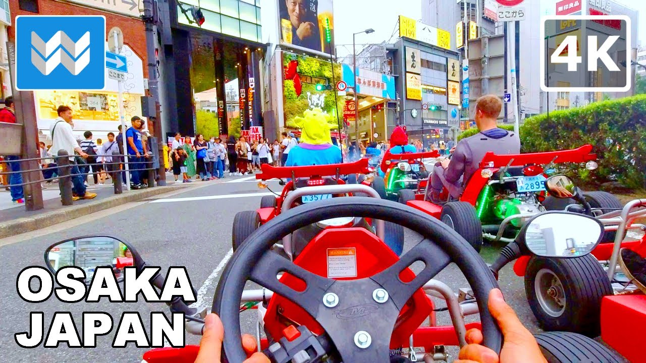[4K] Go Karting at Streets of Osaka Japan 🇯🇵 REAL LIFE MARIO KART - POV Racing Driving Tour 🏎️