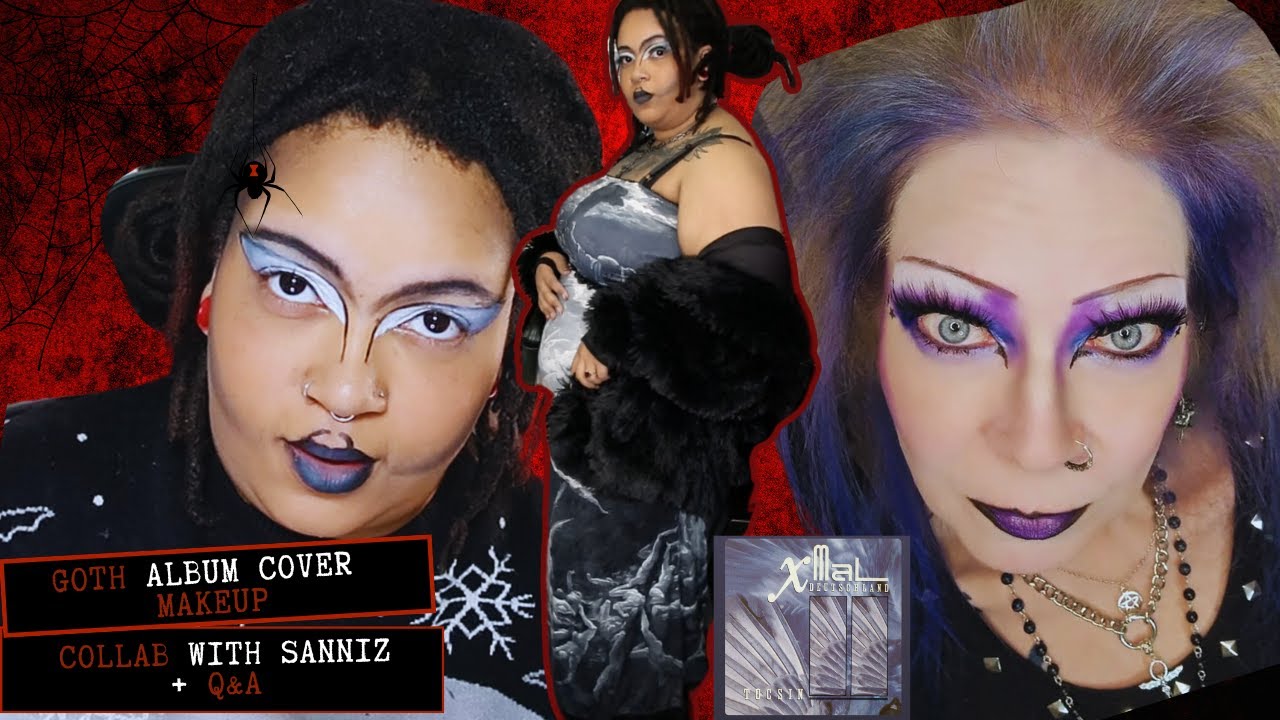 🕸️Goth Album Inspired Makeup | Collab with Sanniz!🕸️