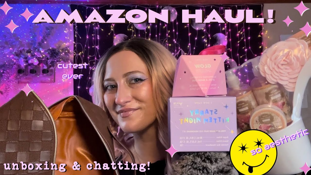 ASMR | Amazon Haul! 🛒✨ Girly, Aesthetic Skincare & Makeup Products 💖 +NEW Trigger & Ulta Storytime!