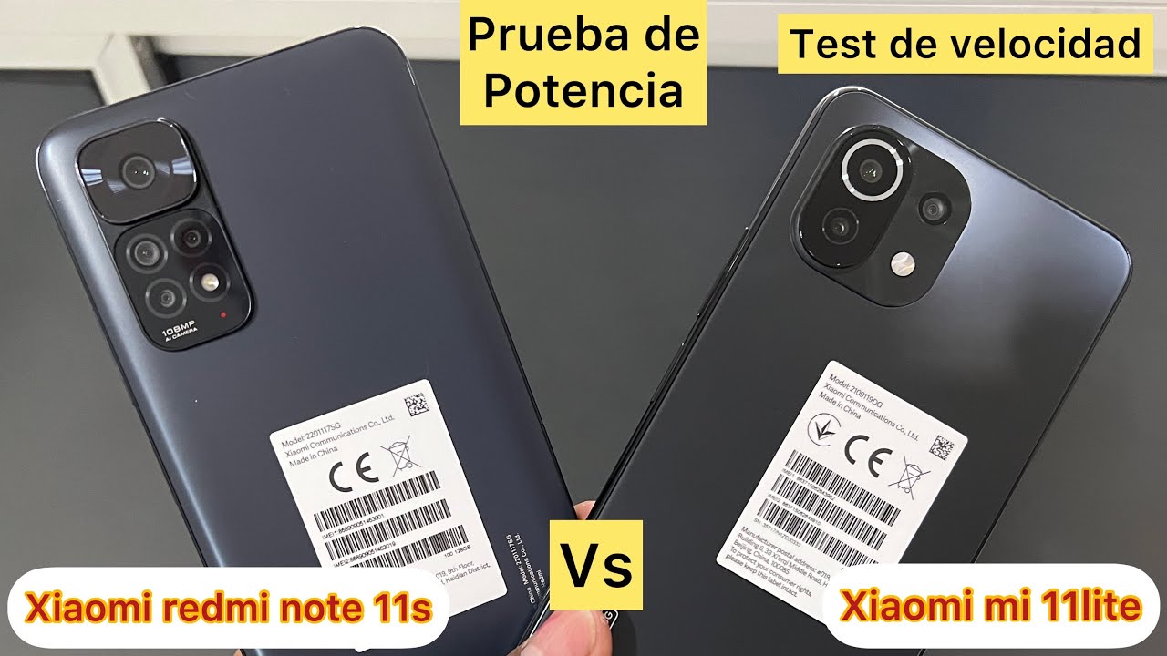 XIAOMI REDMI note 11s frente a XIAOMI MI 11lite [ prueba de velocidad ] test de gráficos
