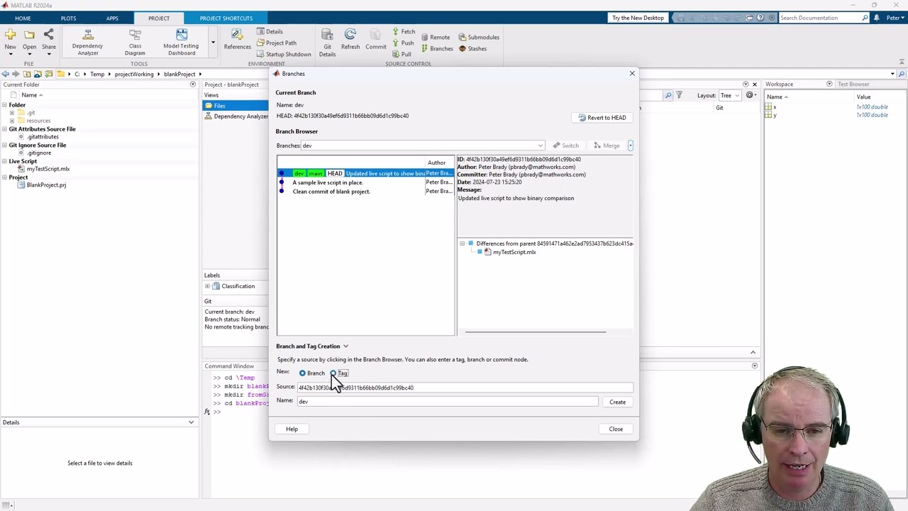 MATLAB Projects Part 2: GIT Source Control with Projects