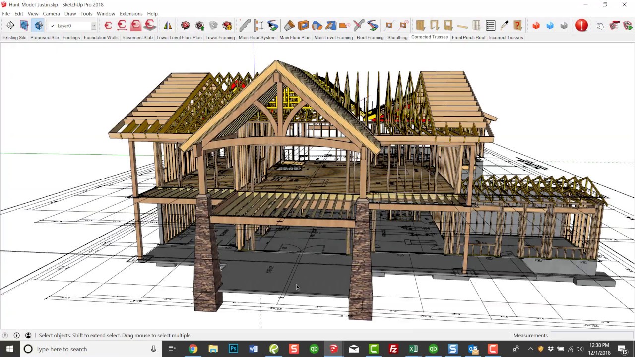 Model a Timber-Framed Arched Truss in SketchUp