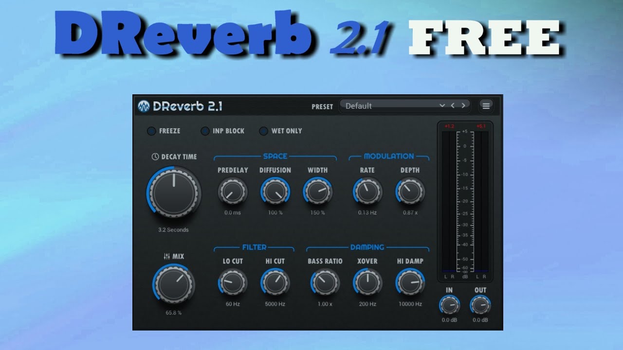 DReverb 2.1 | FREE Amazing Reverb effect plugin (with low CPU consumption)